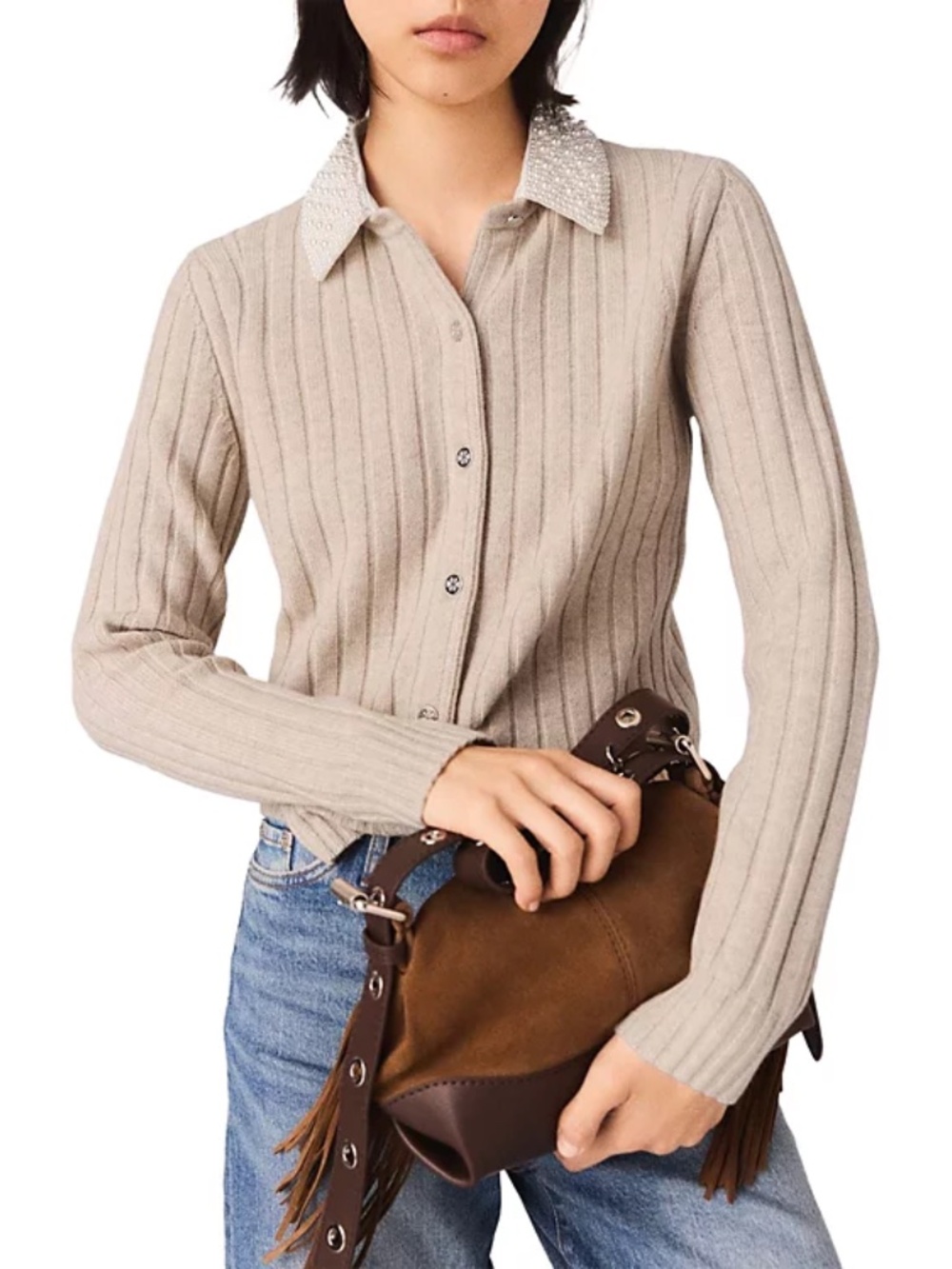 Miclo Removable Collar Cardigan